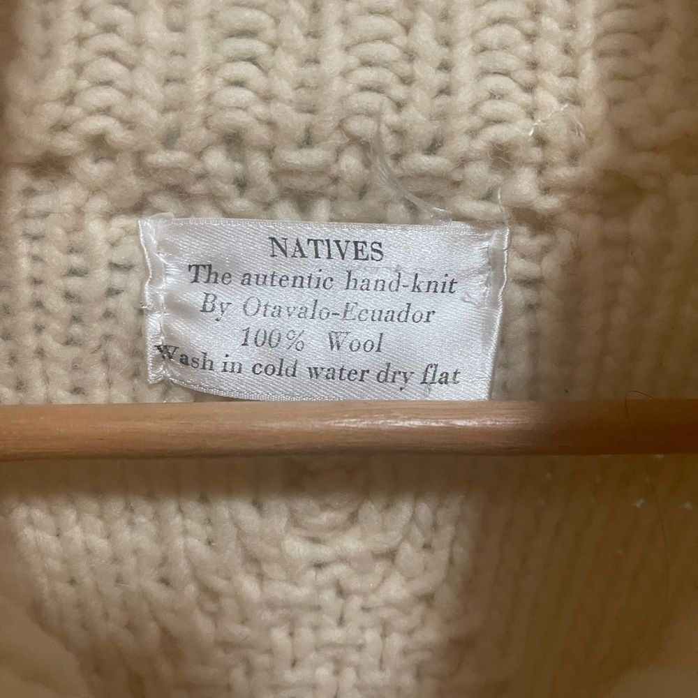 NATIVES authentic hand-knit 100%WOOL JACKET